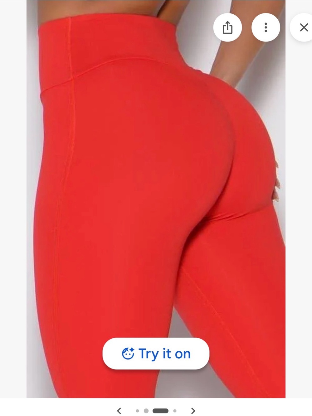 Bombshell Sportswear Bright Red High-Waist Leggings with Script B